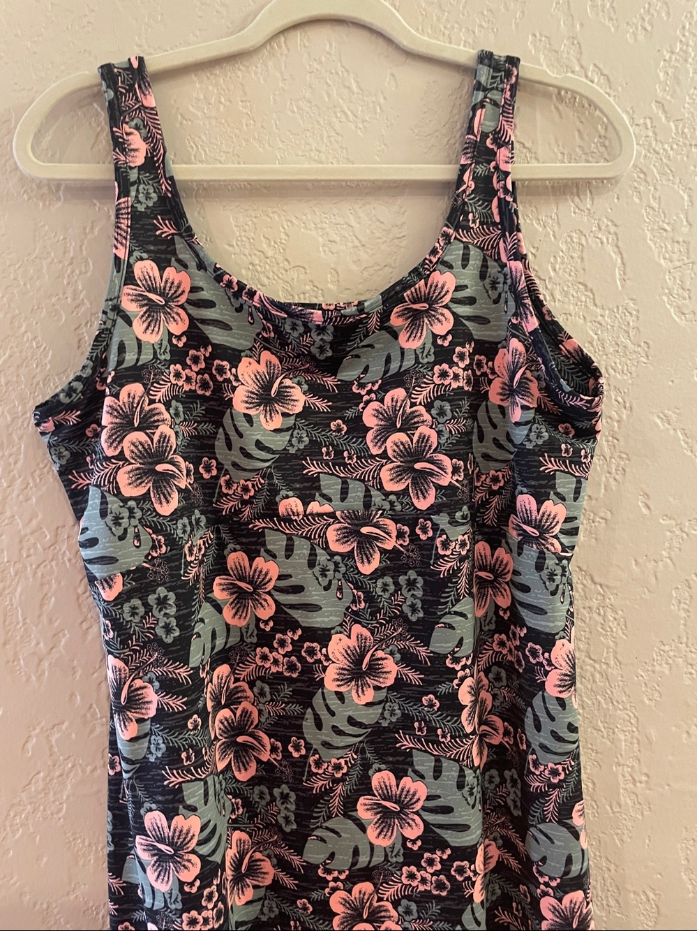 Columbia Pink and Teal Floral Tank Dress - Picture 3 of 6